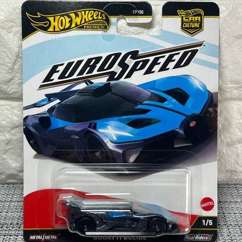  Mô hình xe Hot Wheels Car Culture Euro Speed Bugatti Boride Blue JBK79 