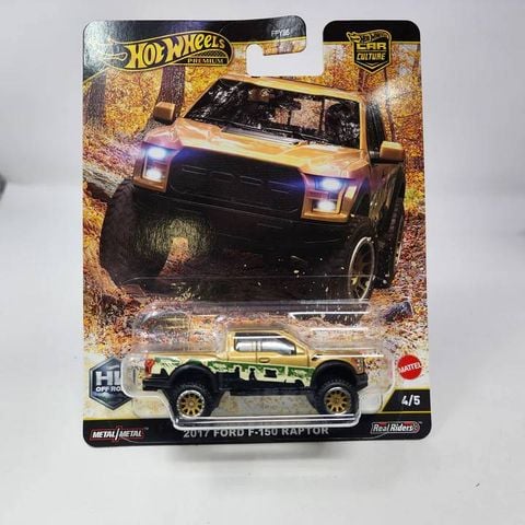  Mô hình xe JBK70 Hot Wheels Car Culture Offroad 2017 Ford F150 Raptor 