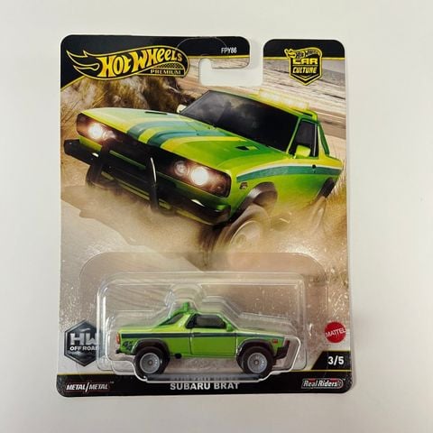 Xe mô hình JBK72 Hot Wheels Car Culture Off-Road Subaru Brat Green 
