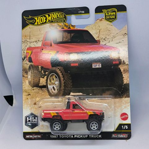  Mô hình xe JBK73 Hot Wheels Car Culture Off-Road 1987 Toyota Pickup Truck 