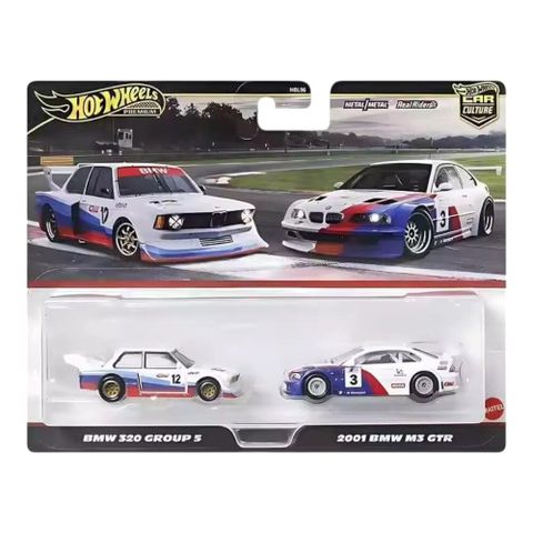  Bộ xe JBK99 Hot Wheels Premium 2 Pack BMW 320 Group 5/2001 BMW M3 GTR 