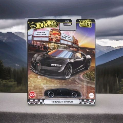 Xe mô hình JBL30 Hot Wheels Boulevard '16 Bugatti Chiron Black 