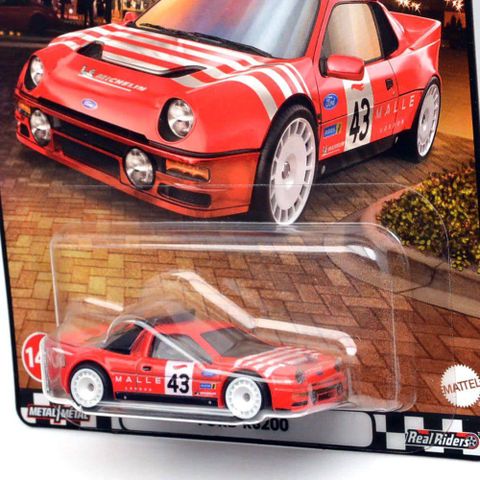  Mô hình xe JBL29 Hot Wheels Boulevard Ford RS200 Red 