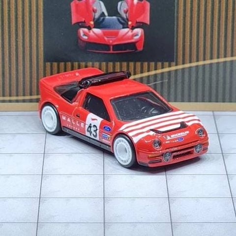  Mô hình xe JBL29 Hot Wheels Boulevard Ford RS200 Red 