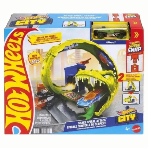  Bộ đường trươt xe JBM63 Hot Wheels Toy Car Track Set, Snake Gas Station Playset 
