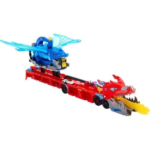  Đường đua xe JBM72 Hot Wheels City Ultimate Dragon Hauler Toy Vehicle Playset 