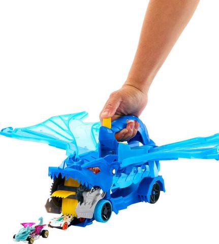  Đường đua xe JBM72 Hot Wheels City Ultimate Dragon Hauler Toy Vehicle Playset 