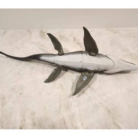  JCH00 Jurassic World Rebirth Bite N Blast Mosasaurus Action Figure and Mini Dilophosaurus 