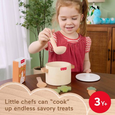  Bộ đồ ăn gỗ JDM64 Fisher-Price Tiny Garden Wooden Soup Set 