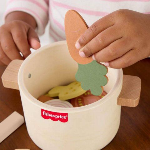  Bộ đồ ăn gỗ JDM64 Fisher-Price Tiny Garden Wooden Soup Set 