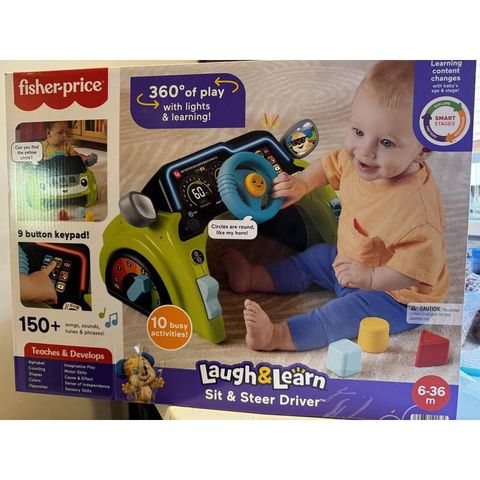  Đồ chơi JDY43 Fisher-Price Laugh & Learn Sit & Steer Driver 