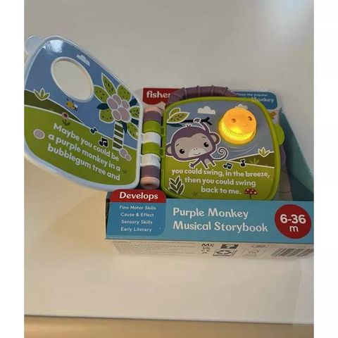  Sách học tập JFC75 Fisher-Price Purple Monkey Book 