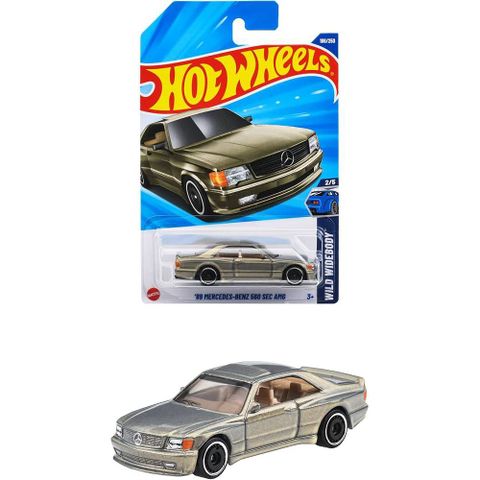 Mô hình xe JFN62 Hot Wheels 1989 Mercedes-Benz 560 SEC AMG- Gold 