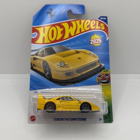  Mô hình xe JFN44 Hot Wheels Ferrari F40 Competizione Yellow 