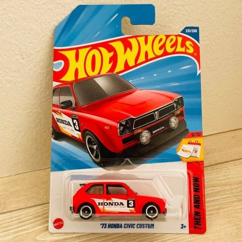  Mô hình xe JFN84 Hot Wheels '73 Honda Civic Custom Red 