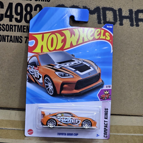  Xe mô hình JFN36 Hot Wheels Basic Car Toyota GR86 Cup Orange 