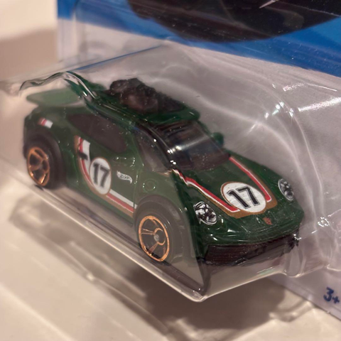  Xe mô hình JFN78 Hot Wheels Basic Car Porsche 911 Rallye Green 