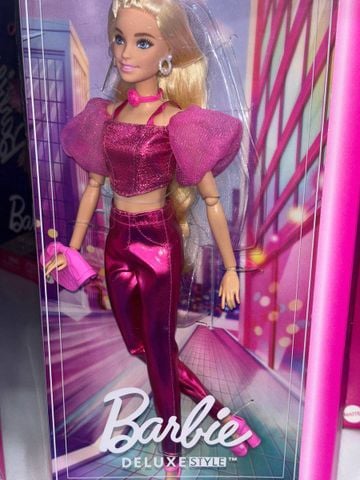  Búp bê JFP40 Deluxe Style Fashion Doll #5 in Metallic Pink Outfit with Corset Top and Accessories, Blonde 