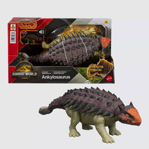  Khủng long JGB90 Jurassic World Rebirth Wild Roar Ankylosaurus Dinosaur 