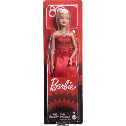  Búp bê JGD25 BARBIE RUBY RED DOLL MATTEL 80TH ANNIVERSARY 
