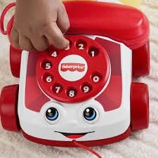  Đồ chơi điện thoại JGG97 Fisher-Price Mattel 80th Anniversary Red Chatter Phone 