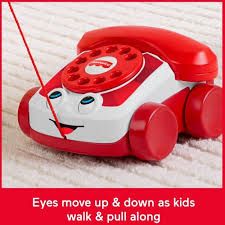  Đồ chơi điện thoại JGG97 Fisher-Price Mattel 80th Anniversary Red Chatter Phone 