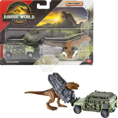  Xe khủng long Matchbox Jurassic World Toy Car or Truck Transporter & Dinosaurs 