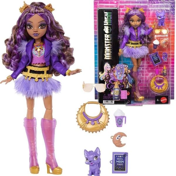  Búp bê JHK30 Monster High Core Refresh 2 Clawdeen Wolf Doll 