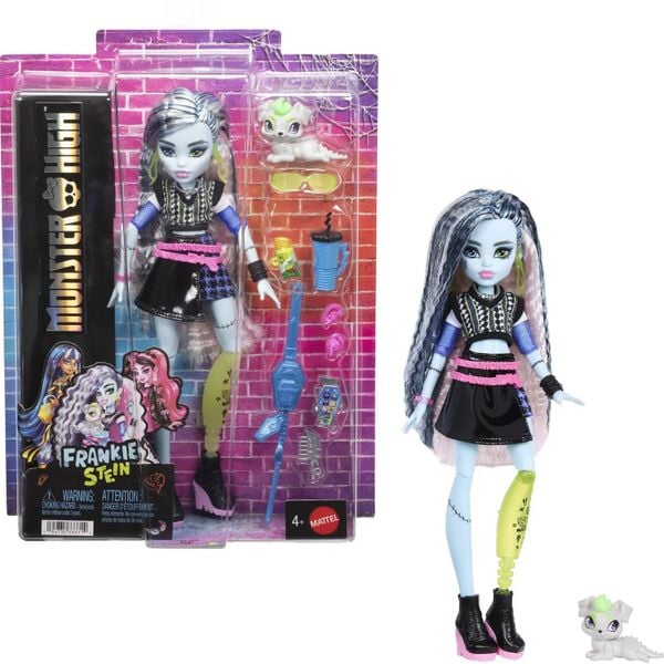  Búp bê JHK31 Monster High Frankie Stein Doll with Pet Dog 