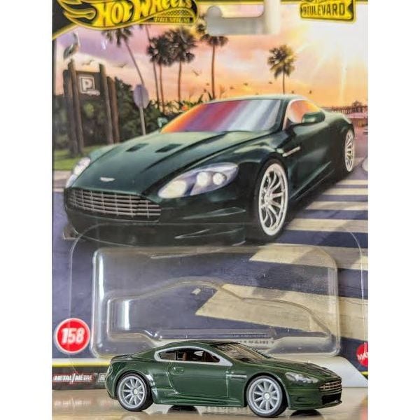  Mô hình xe JHW36 Hot Wheels Boulevard Aston Martin DBS Green 