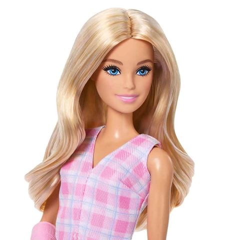  Búp bê JJN56 Barbie Fashionistas Doll #243 with Pink Arm Cast and Plaid Top and Skirt 