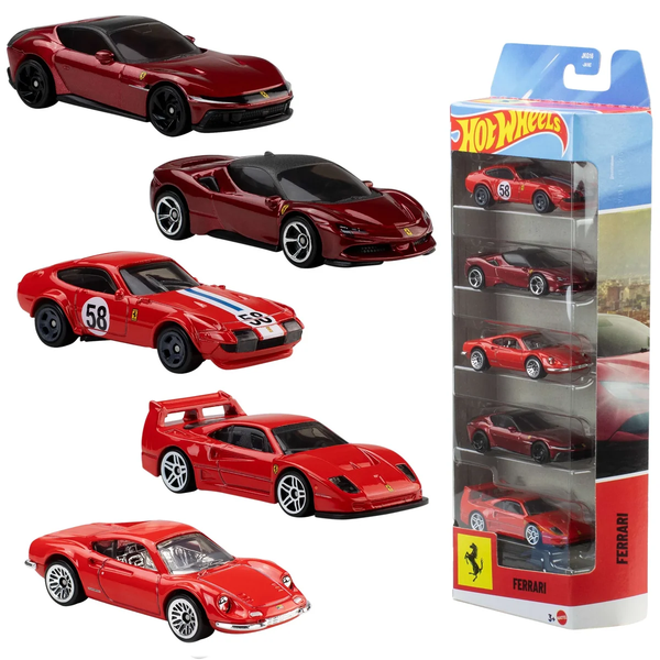  Bộ 5 xe JLN12 Hot Wheels 5 Pack - Ferrari 