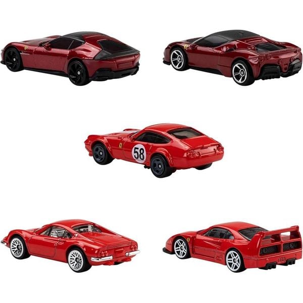  Bộ 5 xe JLN12 Hot Wheels 5 Pack - Ferrari 