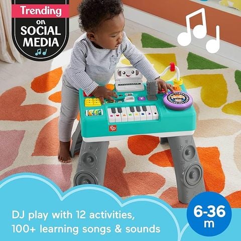  Bàn chơi nhạc Fisher-Price Baby & Toddler Toy Laugh & Learn DJ Table 