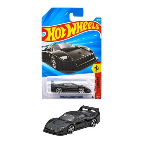  Mô hình xe JMX24 Hot Wheels Basic Ferrari F40 Competitor Black 