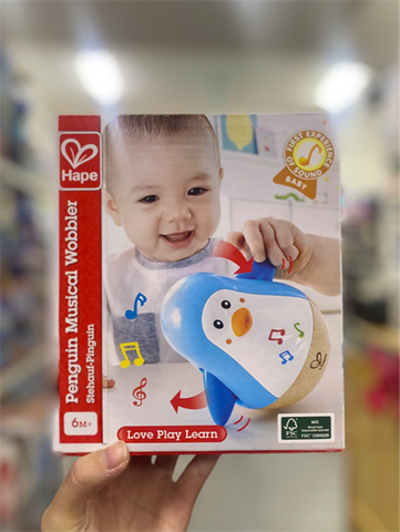  Hape E0331 Penguin Musical Wobbler 
