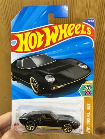  Mô hình xe JFN83 Hot Wheels Lamborghini Miura P400 SV Black 