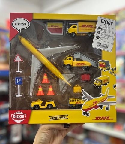  203743018 Bộ Đồ Chơi Dịch Vụ Sân Bay DICKIE TOYS DHL Airport Playset 