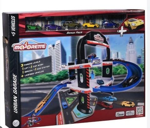  212059986 Bộ Đồ Chơi Mô Hình 3 Tầng MAJORETTE Urban Garage + 5 Cars 