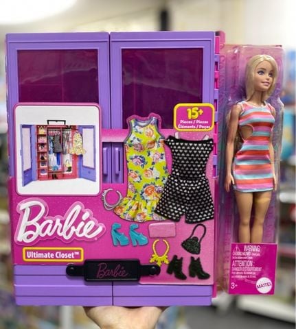  Tủ quần áo kèm búp bê HJL66 Barbie Fashionistas Ultimate Closet Portable Fashion Toy with Doll 