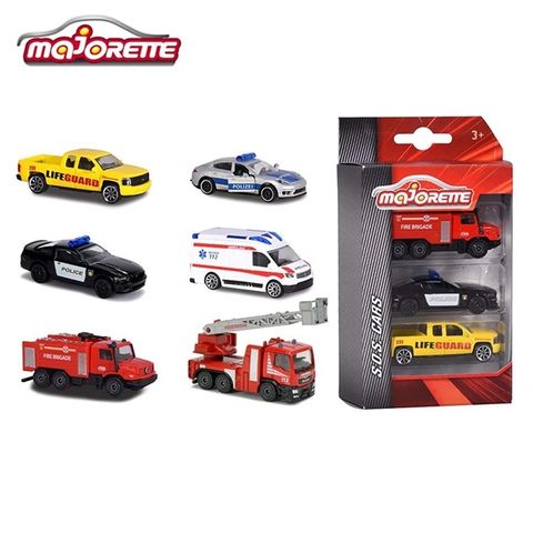  Bộ 3 Xe Mô Hình Cứu Hộ MAJORETTE S.O.S. 3 Pieces Set 212057261 