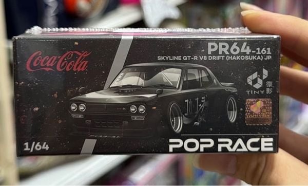  Pop Race PR640161 SKYLINE GT-R DRIFT (HAKOSUKA) - COCA COLA ZERO JP BLACK CHROME 