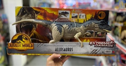  HFK06 JURASSIC WORLD Extreme Damage Roarin’ Allosaurus Dinosaur 