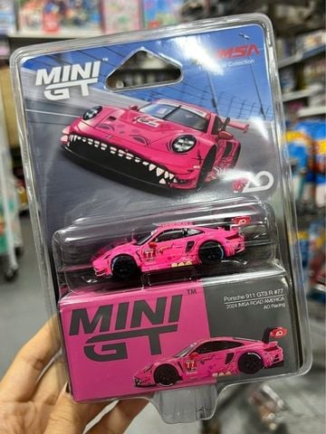  Mini GT CARD version MGT01052 Porsche 911 GT3 R #77 AO Racing 2024 IMSA ROAD AMERICA 