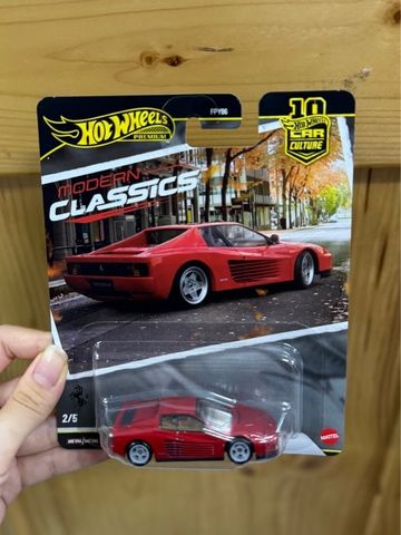  Mô hình xe JKF00 Hot Wheels Car Culture Modern Classics Ferrari Testa Rossa Red 
