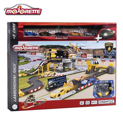  212050025 Bộ Đồ Chơi Mô Hình đường đua Lamborghini g MAJORETTE +5 Car 