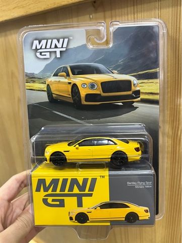  Mô hình xe Mini GT Card Version MGT00955 Bentley Flying Spur Monaco Yellow 