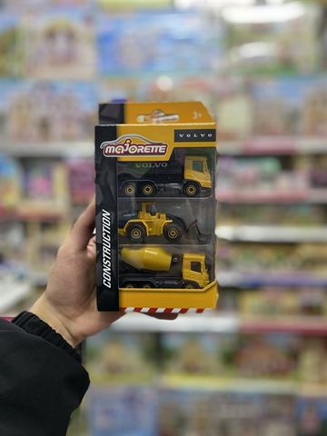  212057284 Bộ 3 Xe Mô Hình Xây Dựng MAJORETTE Volvo 3 Pieces Set 
