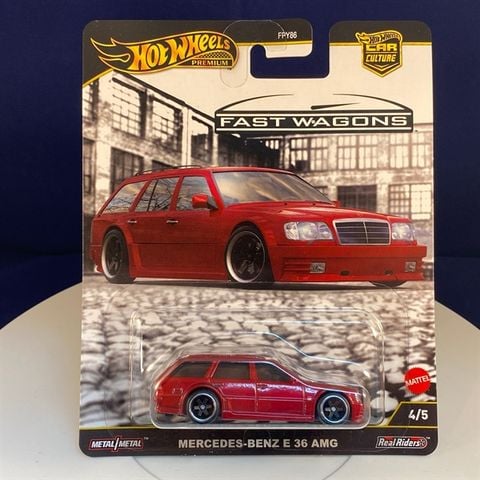  Xe mô hình JBK69 Hot Wheels Car Culture Fast Wagon Mercedes Benz E 36 AMG 