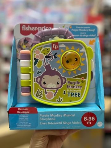  JFC75 Fisher-Price Purple Monkey Book 
